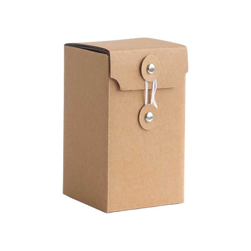 Picture of Candle Boxes Packaging With Button Rope - Brown Cardboard 80×80×210 