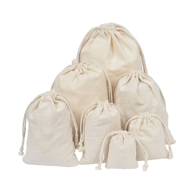 Calico Drawstring Bags Bulk 300pcs, 