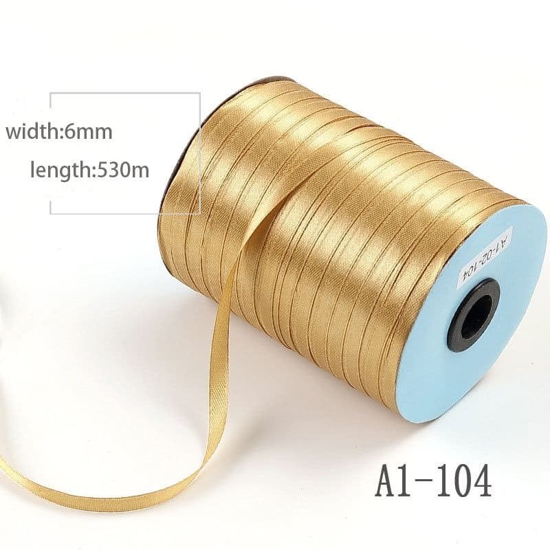 6mmx530M Gold Single Sided Satin Ribbon | Sku Name