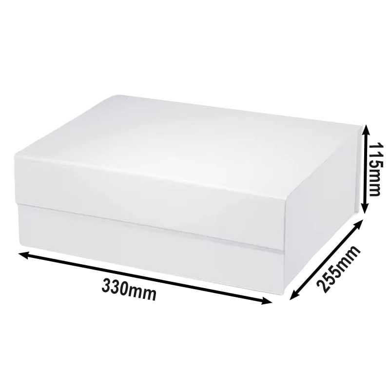 A4 Magnetic Gift Boxes White 330x255x115mm - 25pcs | Sku Name
