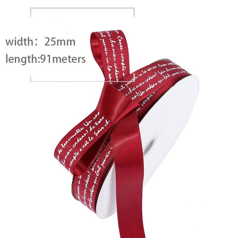 Double Sided Satin Ribbons - Light Pink (25mm x 91metres) 