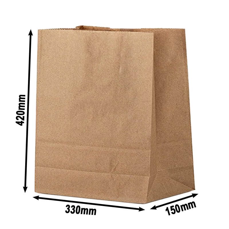100pcs Paper Grocery Bags No Handles 330x420x150mm | Sku Name