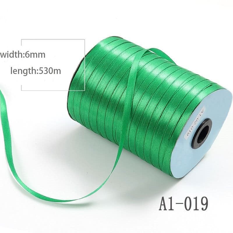 6mmx530M Green Single Sided Satin Ribbon | Sku Name