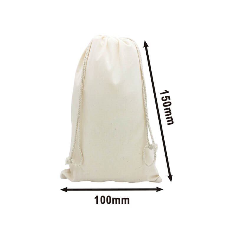 Mini Calico Drawstring Bags 100x150mm - 50pcs sku image