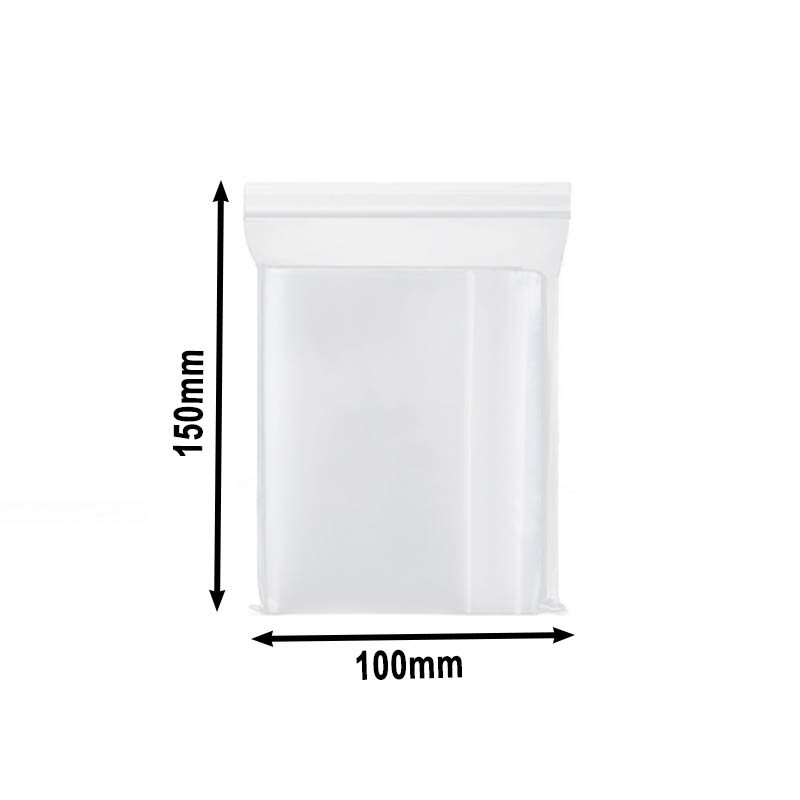 1000pcs Press & Seal Plastic Ziplock Bags 100x150mm | Sku Name