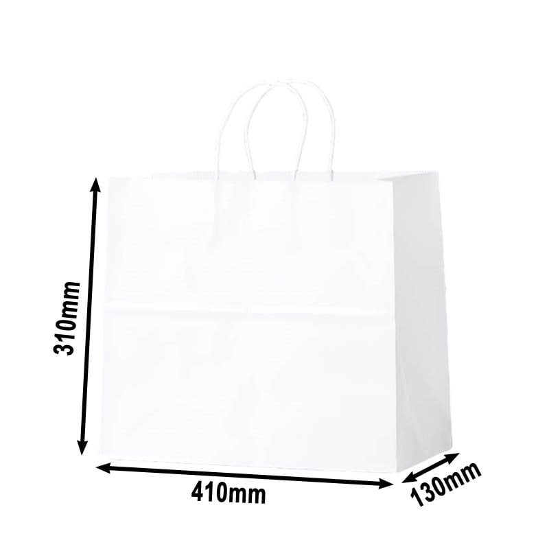 50pcs Large White Paper Carry Bags 410×310mm | Sku Name