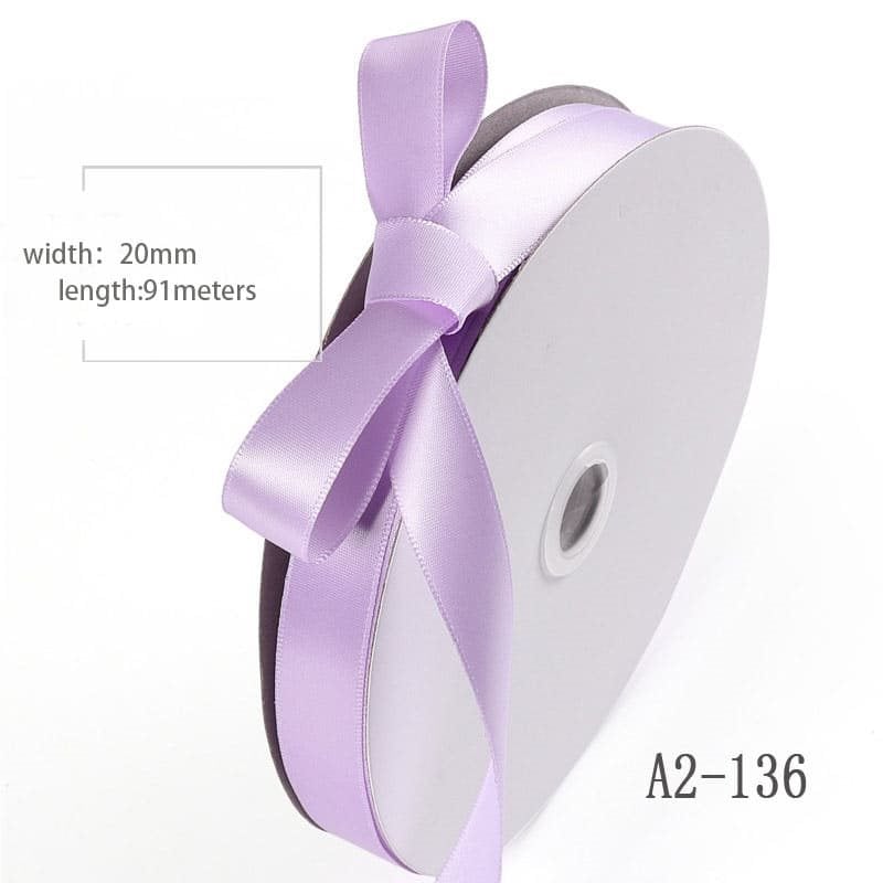 20mmx91M Light Purple Double Sided Satin Ribbon sku image