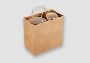 Takeaway Paper Bags - Twisted Handles Paper Food & Lunch Bags Australia | Karle Packaging