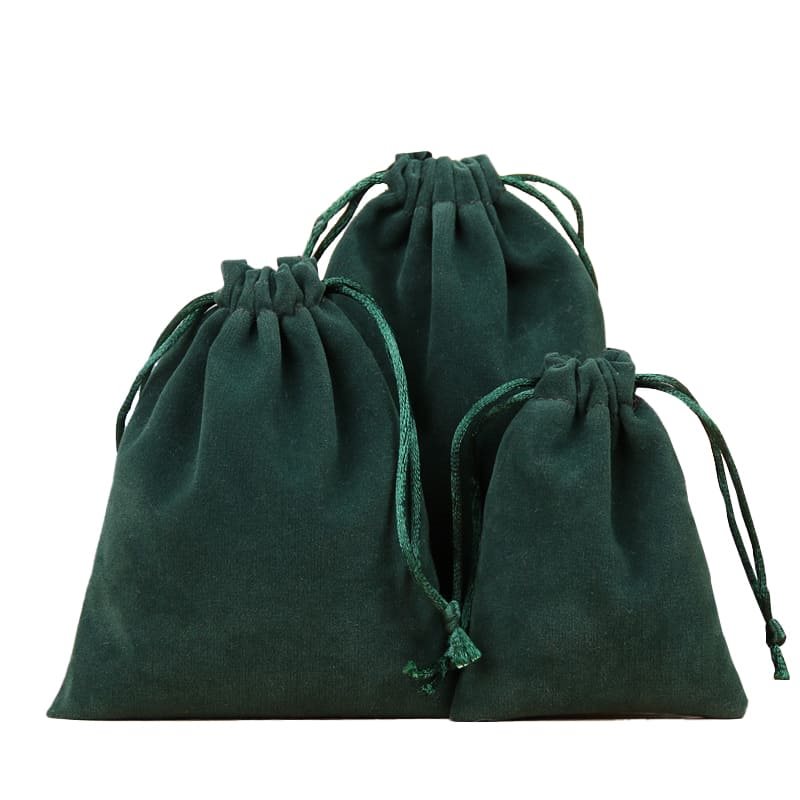 Velvet on sale drawstring bag