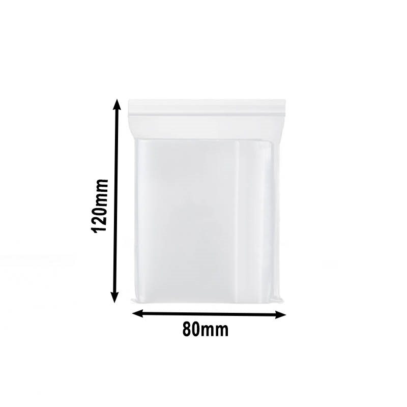 1000pcs Press & Seal Plastic Ziplock Bags 80x120mm | Sku Name