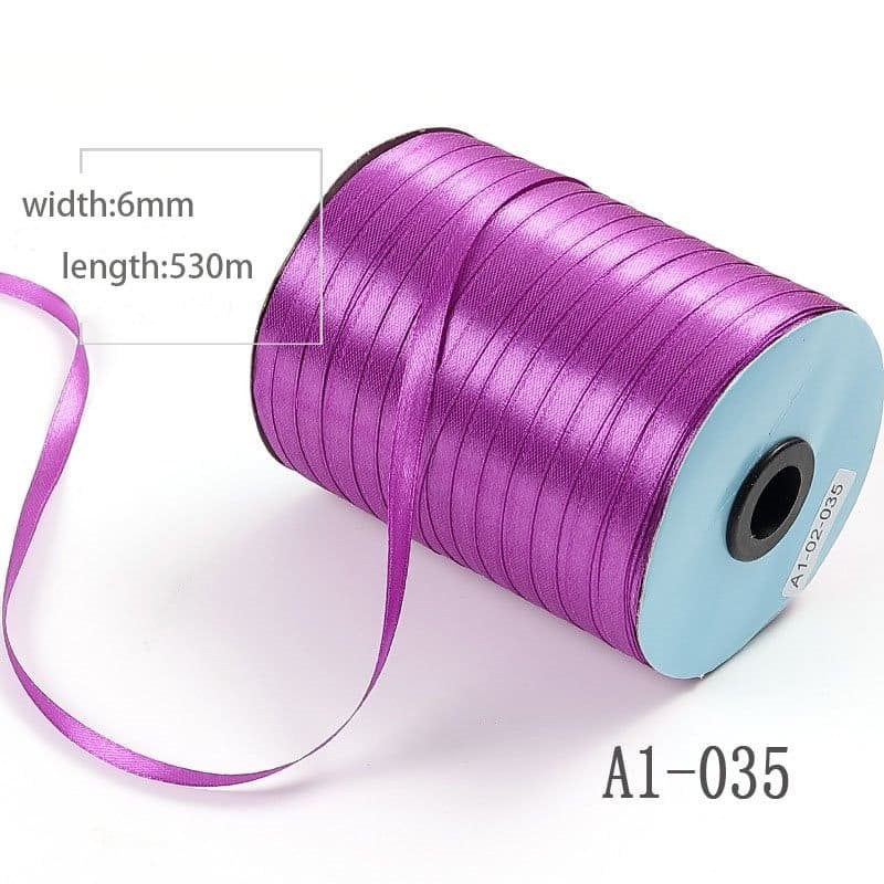 6mmx530M Rose Purple Single Sided Satin Ribbon | Sku Name