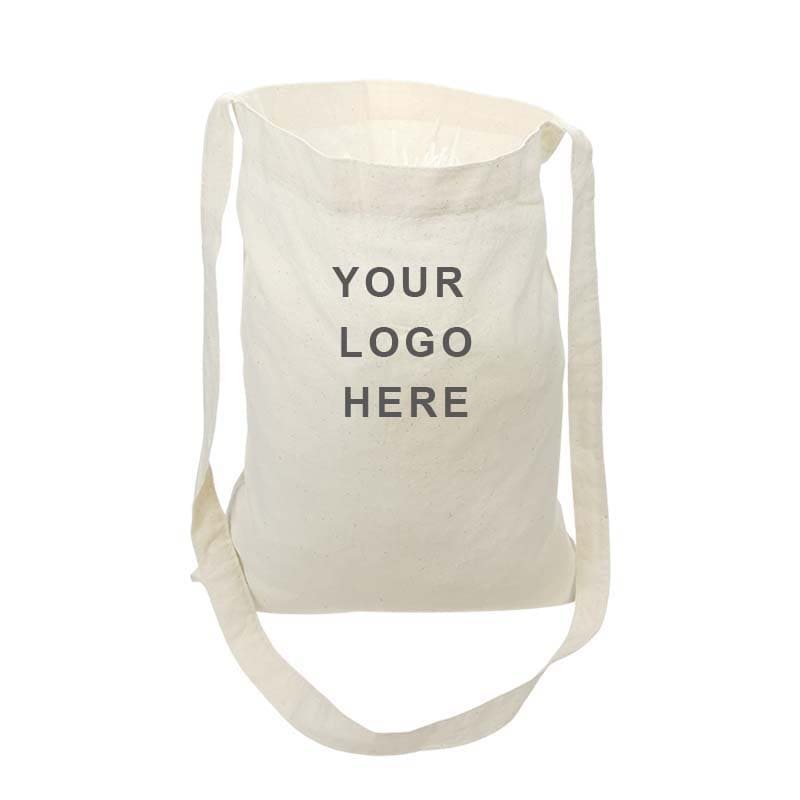 Custom Printed Calico Bags with Two Long Handles 300 380mm MOQ 100