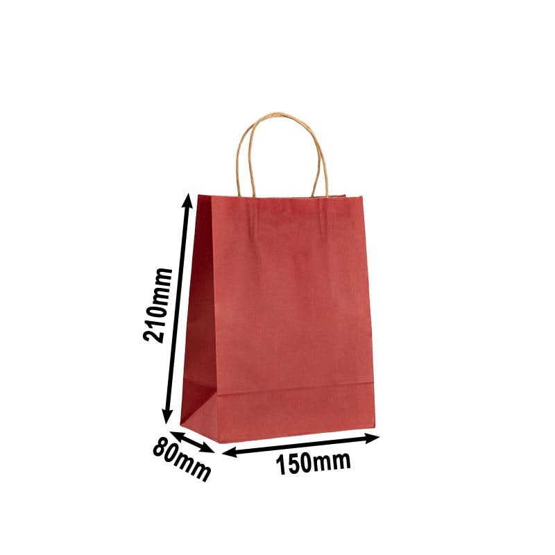 50pcs Mini Red Paper Carry Bags 150x210mm | Sku Name