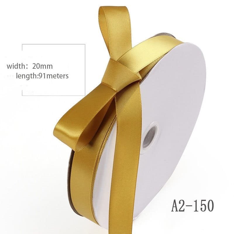 20mmx91M Gold Double Sided Satin Ribbon | Sku Name